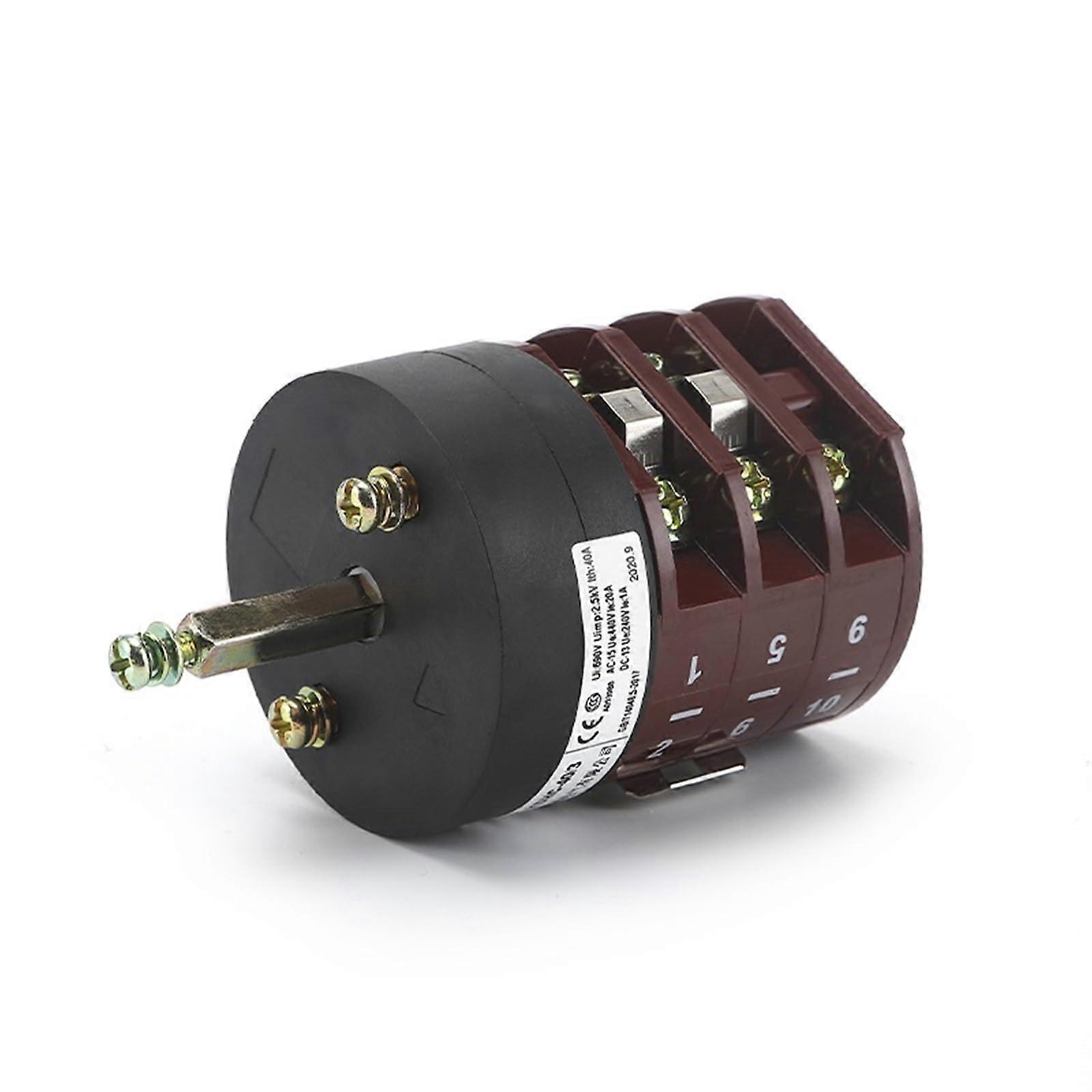 KDHC-40/3 690V 40A 3-Position Adjustable Rotary Changeover Cam Switch For Tire Removal And Gas Shielded Welding 1Pcs