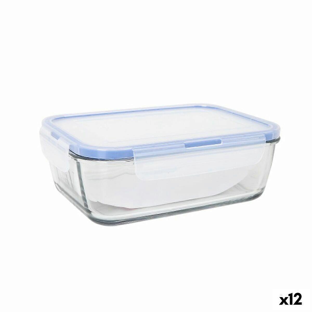 Hermetic Lunch Box LAV Grey Transparent 1,2 L (12 Units)