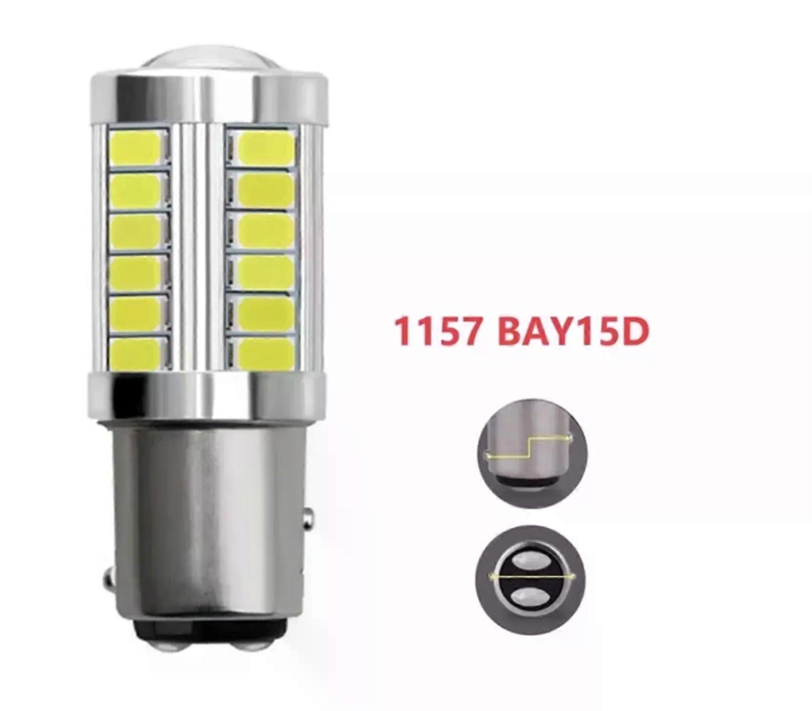 2x 1156 LED BA15S P21W PY21W BAY15D 5630 5730 33SMD LED Bulb BAU15S P21/5W 12V For Signal Lights Reverse Lamp