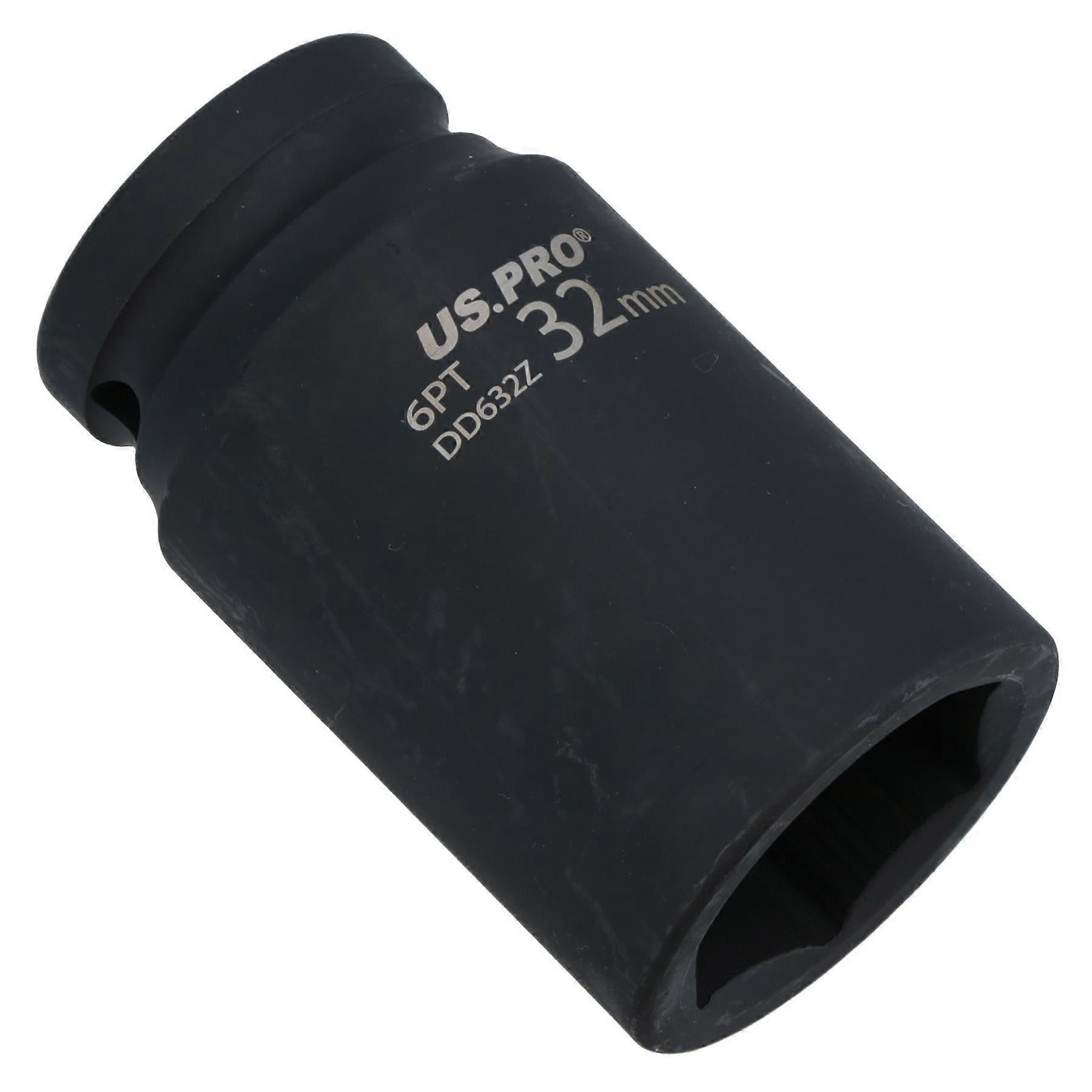 32mm Metric 3/4 Drive Double Deep Impact Socket 6 Sided Single Hex Thick Walled
