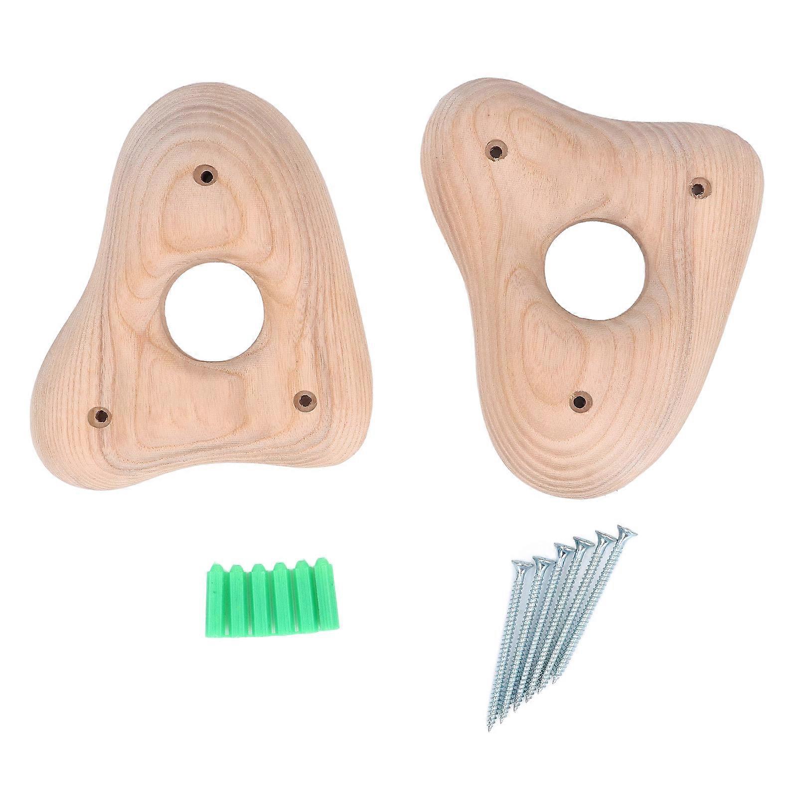 Wooden Rock Climbing Holds Multipurpose Textured Safe Eco Friendly Climbing Rocks for Kids Indoor Outdoor Playground Backyard Playset