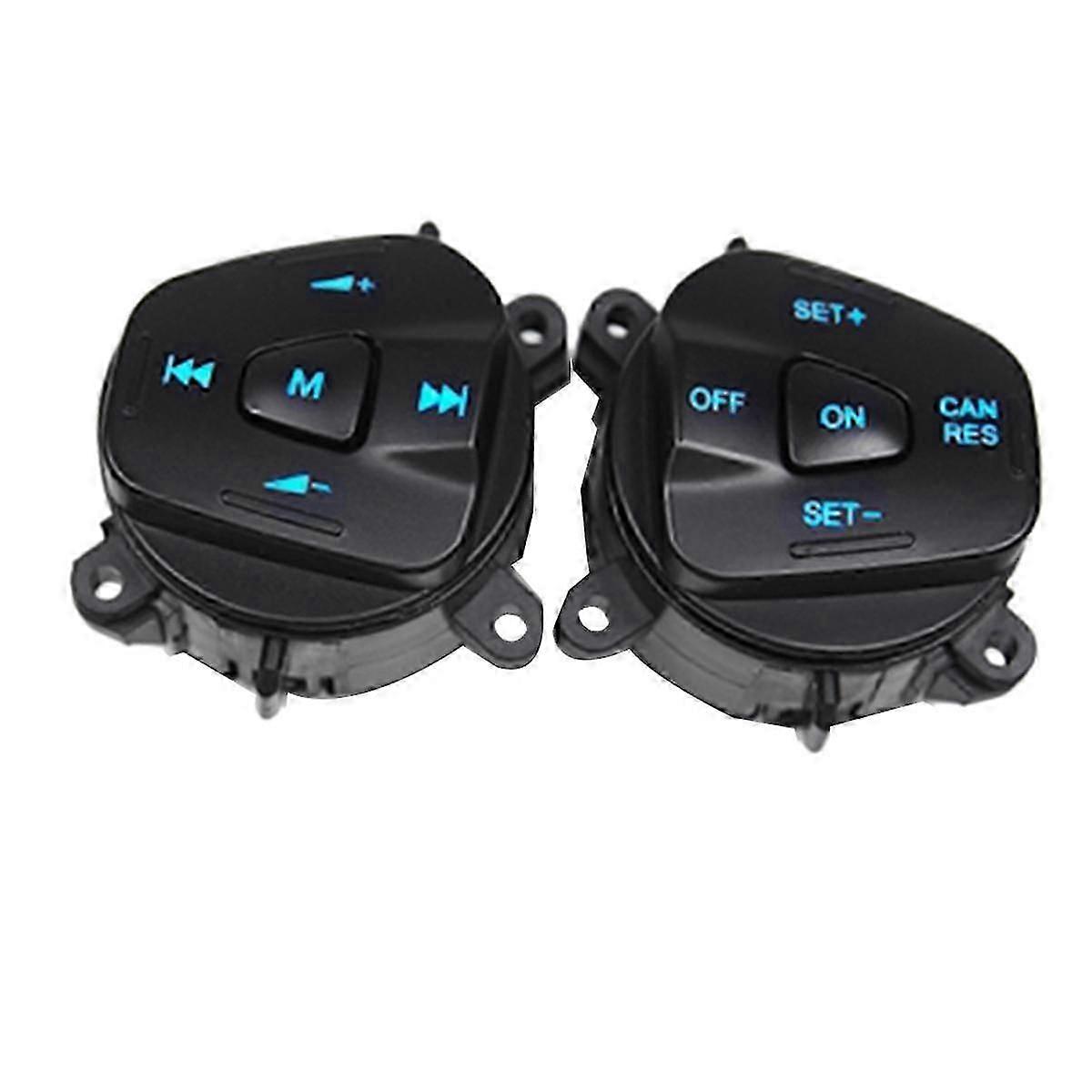 Car Blue LED Steering Wheel Right Left Cruise Control Switch Button for Fiesta MK7 MK8 Escort Ecosp