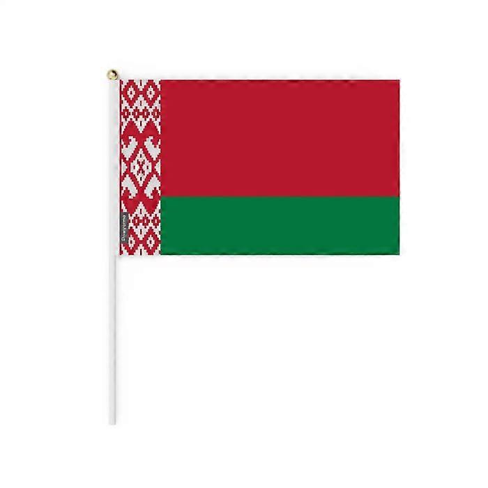 Mini Flag - Belarus - 14 x 21 cm - Durable Polyester - Lightweight - Double-Sided Print