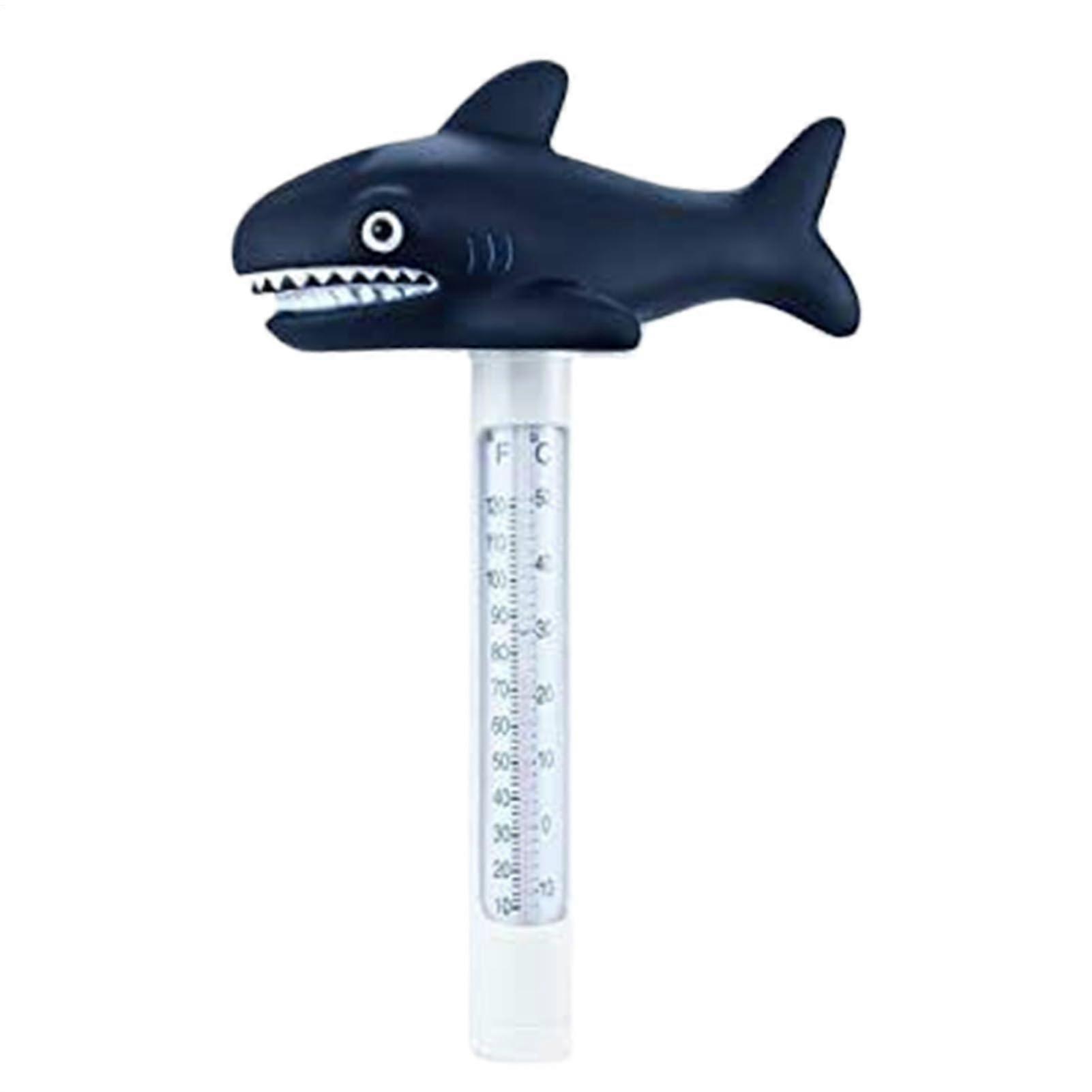 Floating water thermometer with cartoon animal motif, Easytoread display