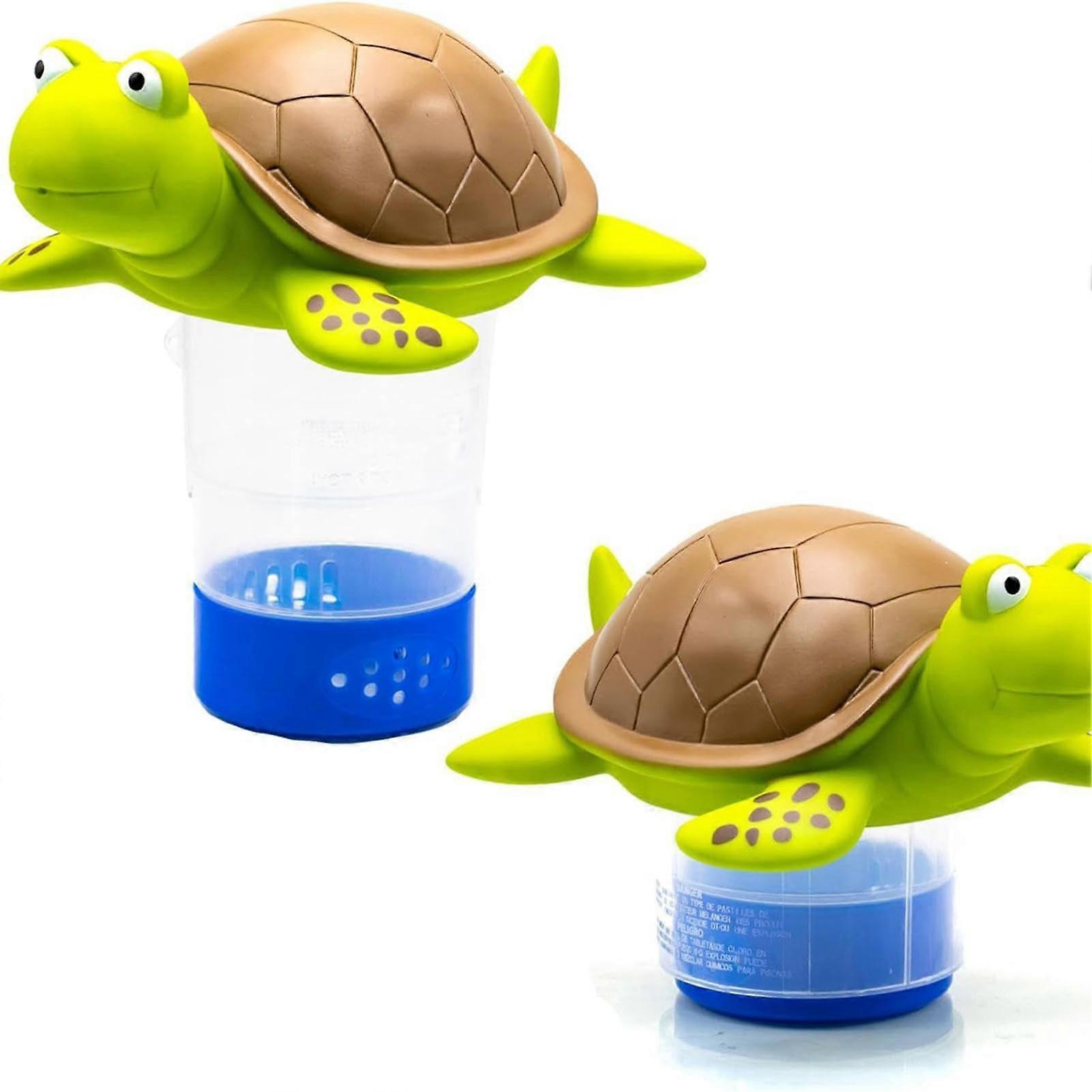 Pool Dosing Float - Adjustable Chlorine Turtle Dispenser for Pool Chemical Delivery, Automatic Chlorine Treatment for Clear Water