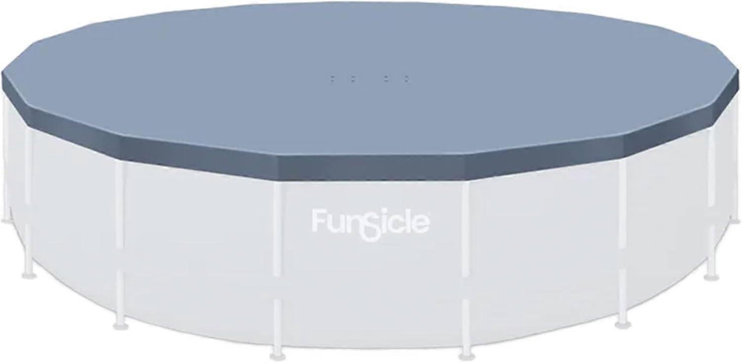 2025 Latest Model  18 Foot Durable Round Pool Cover with Adjustable Drawstring