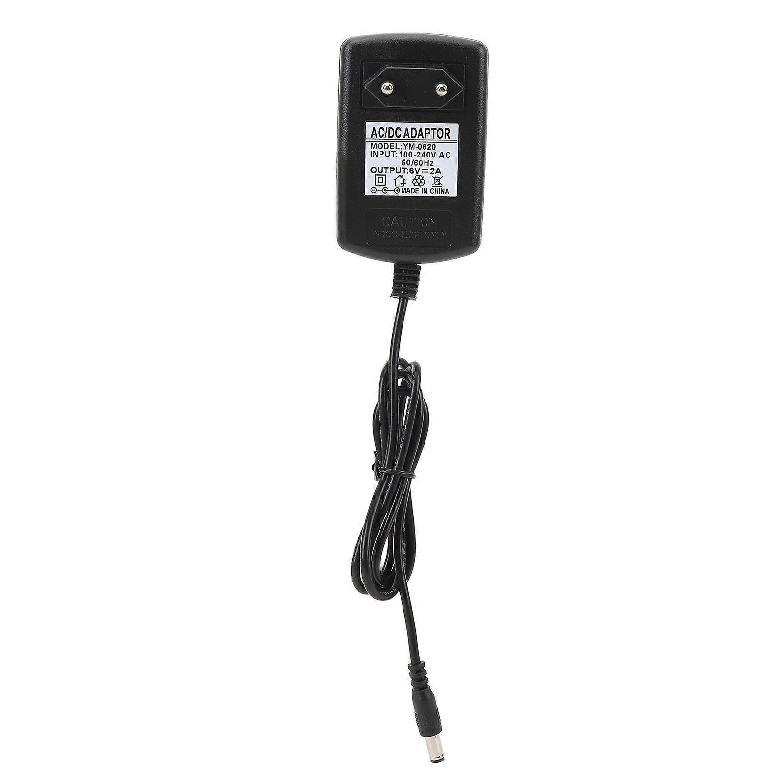 6V 2A Speaker Power Supply Cable for LED Billboard, Switch Console, EU Plug, 93cm