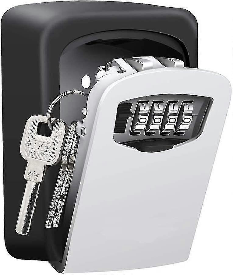 4 Digit Combination Key Safe, Secure Outdoor Lock Box for Home, Garage & Gate Security