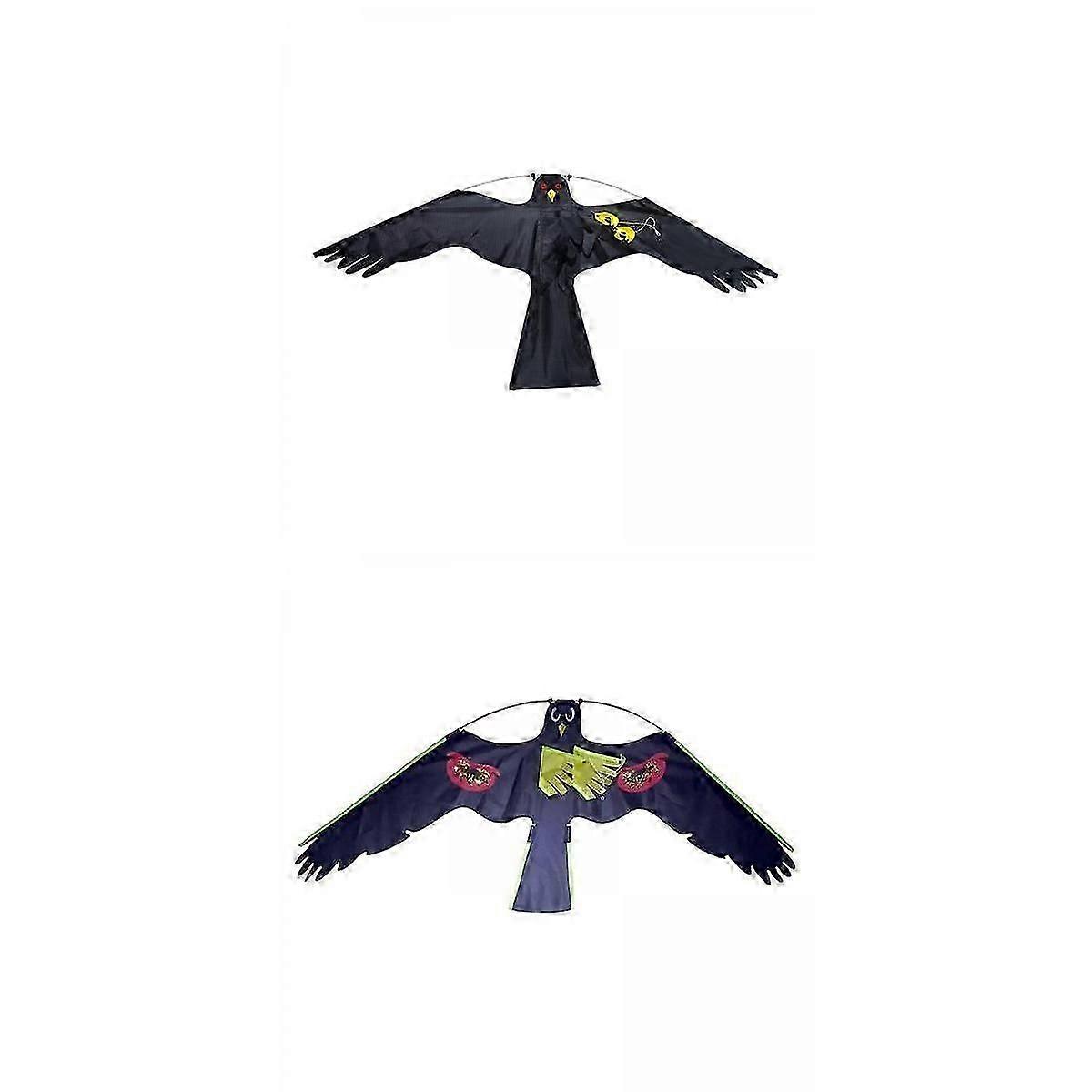 2pcs Large Hawk Kite Scarecrow for Pest Control & Bird Repellent