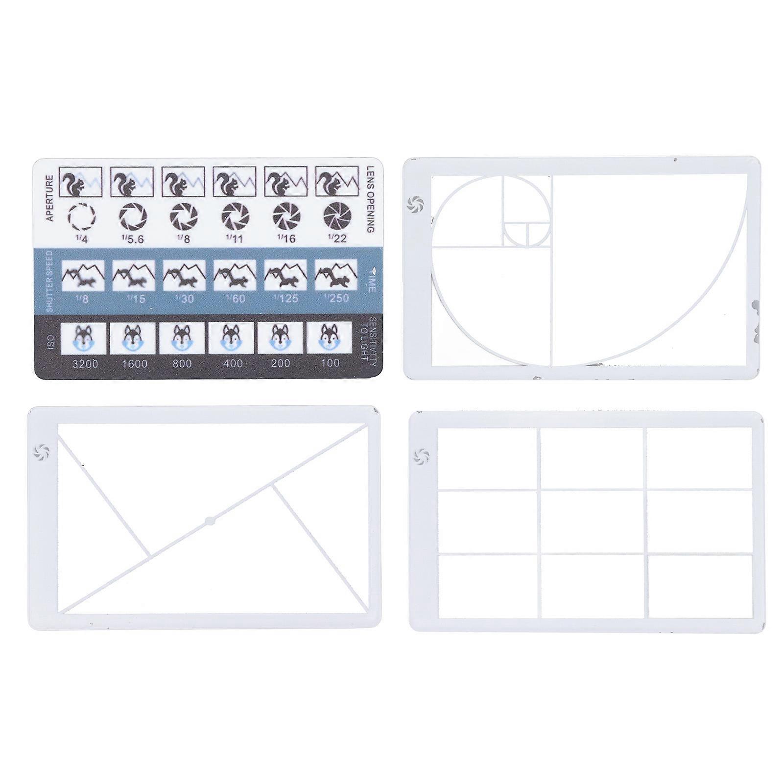 Ensemble de 4 outils de composition avec viseur de composition et rapport d'or pour la photographie et la peinture en extérieur