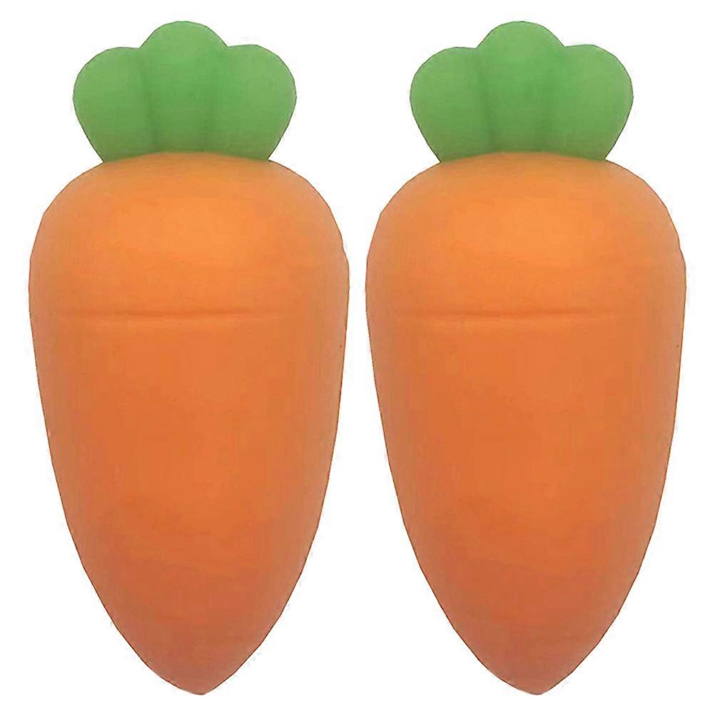 Carrot Shaped Silicone Bottle Stoppers   Airtight Seal Plugs for Bottles, 2pcs, Easy to Clean for Home Bars and Parties