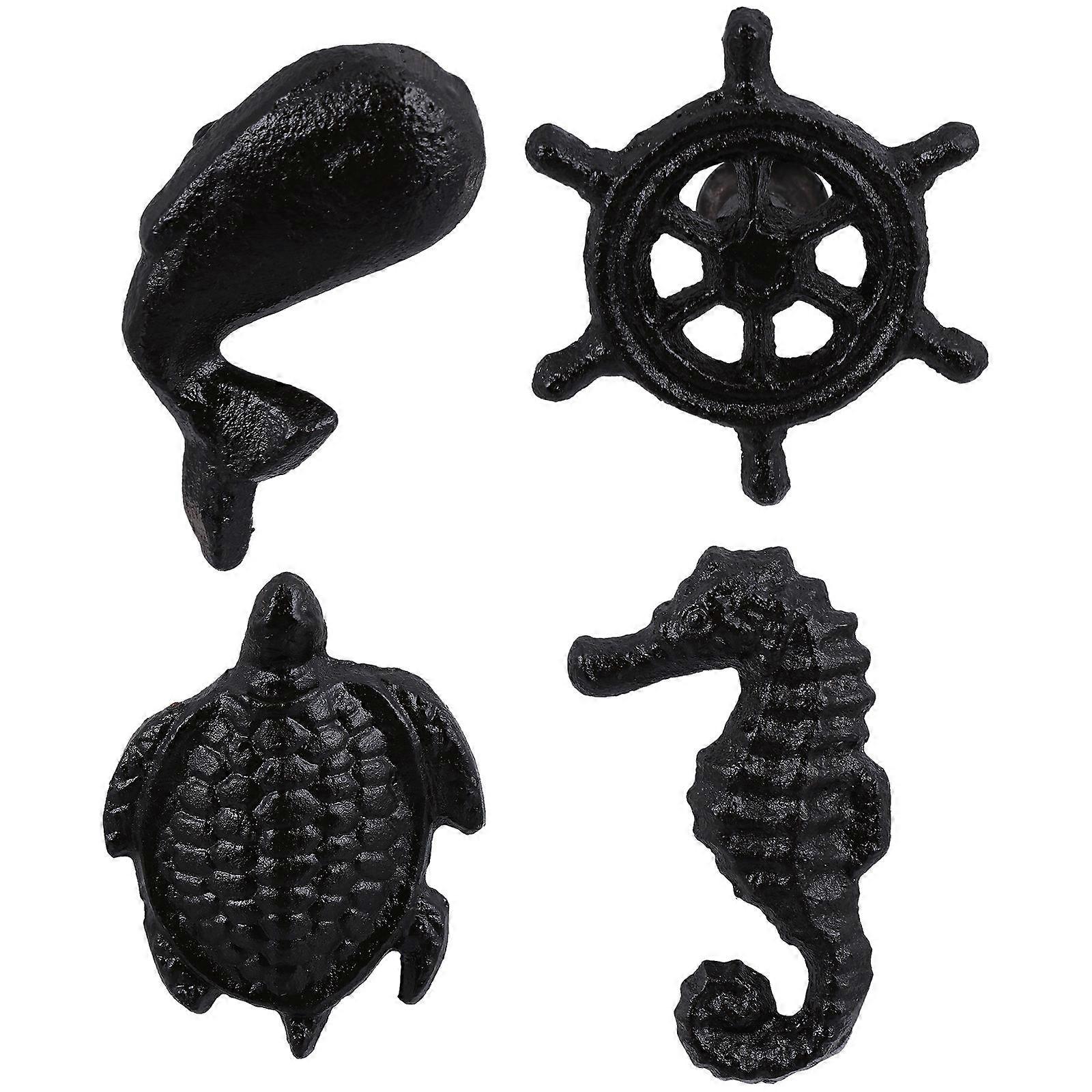 4pcs Iron Art Door Knobs Cabinet Drawer Cupboard Pull Handles