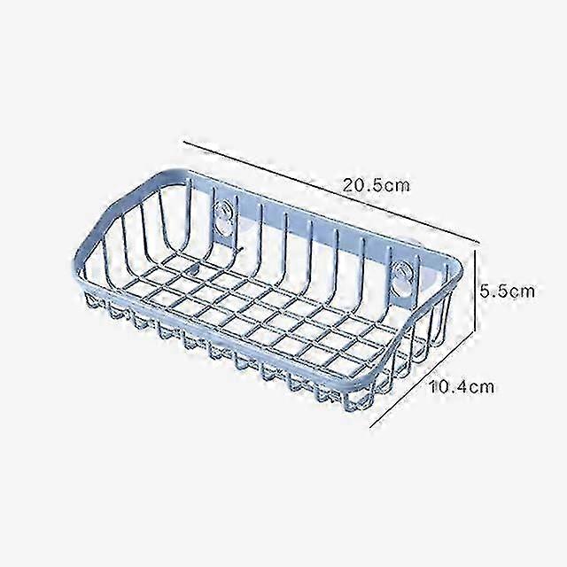 シャワーキッチン用フック付き粘着性バスルームシェルフ26x10x6cm-ライトイエロー