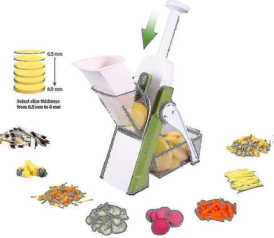 Multifunktionaler Mandolinenschneider für Gemüse & Kartoffeln - Grün