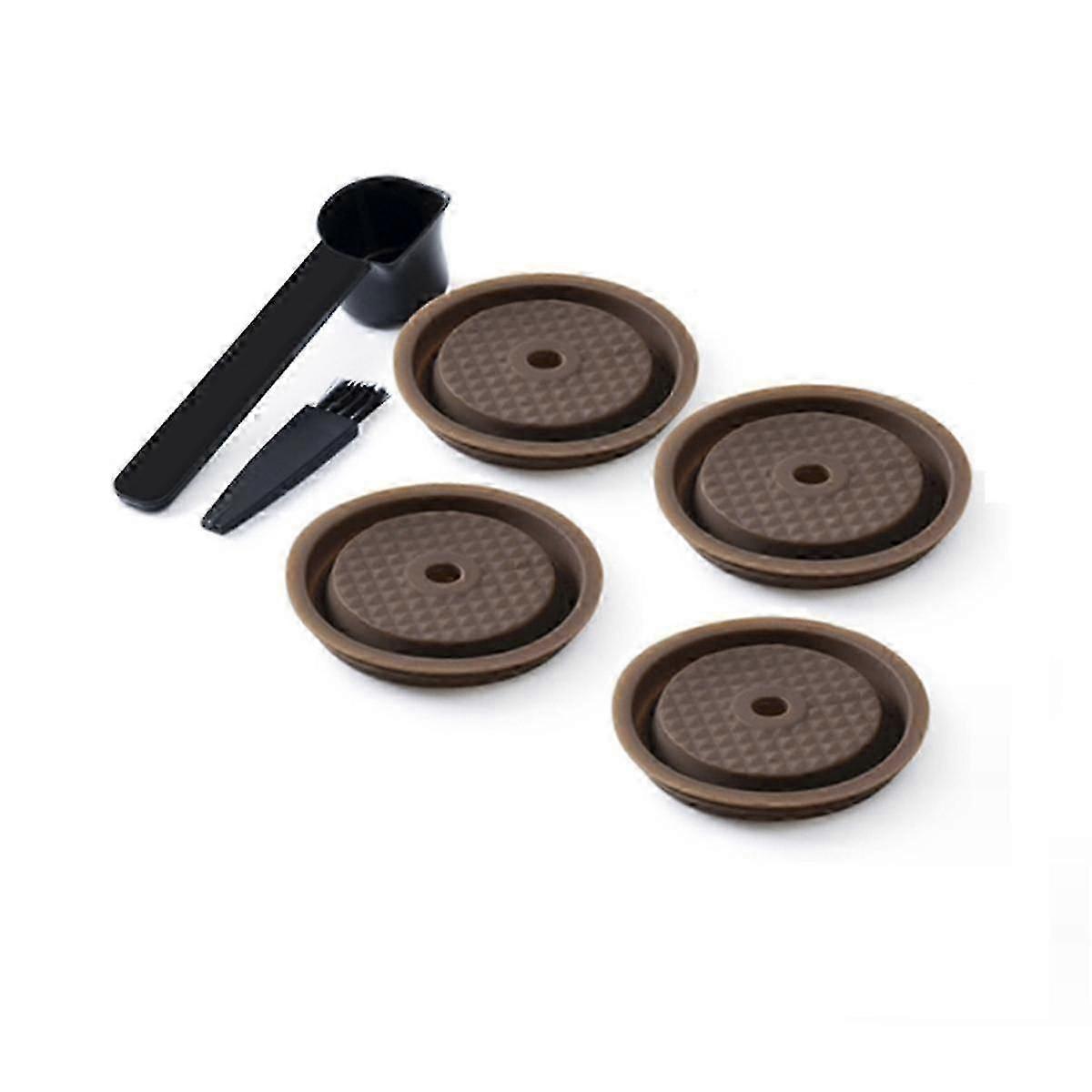 4 stk kaffekapsellokk, matkvalitets silikonhetter for Nespresso Vertuo Pods, Vertuo Pod lokk for påfyllbar Nespresso