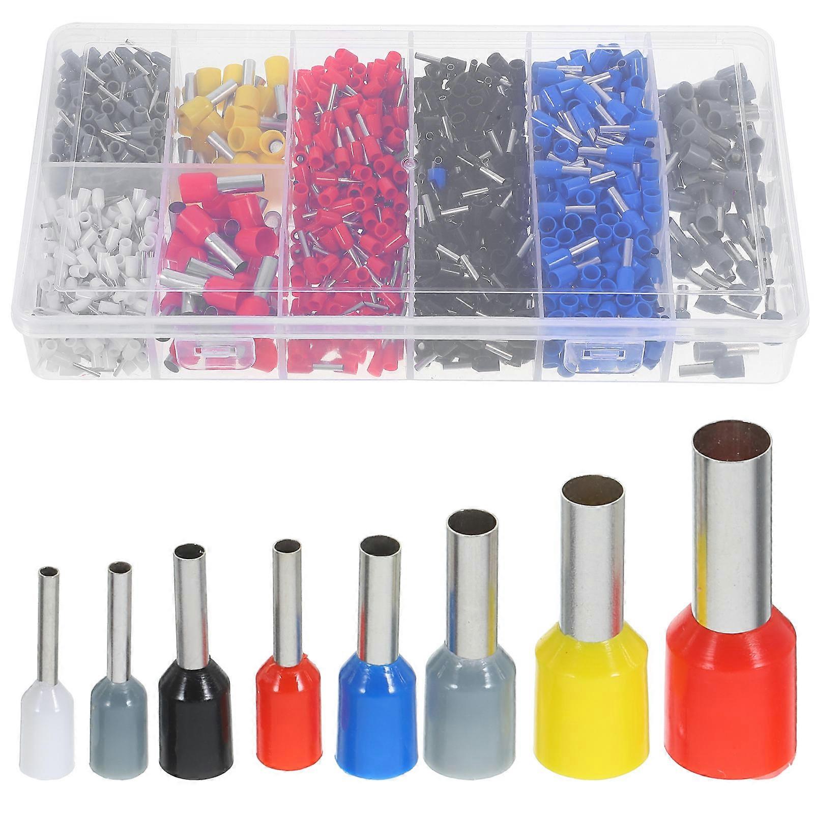 Insulated Ferrule Connectors Kit 1200pcs for Electrical Wiring Terminals Home Applications Safe Efficient Connectivity