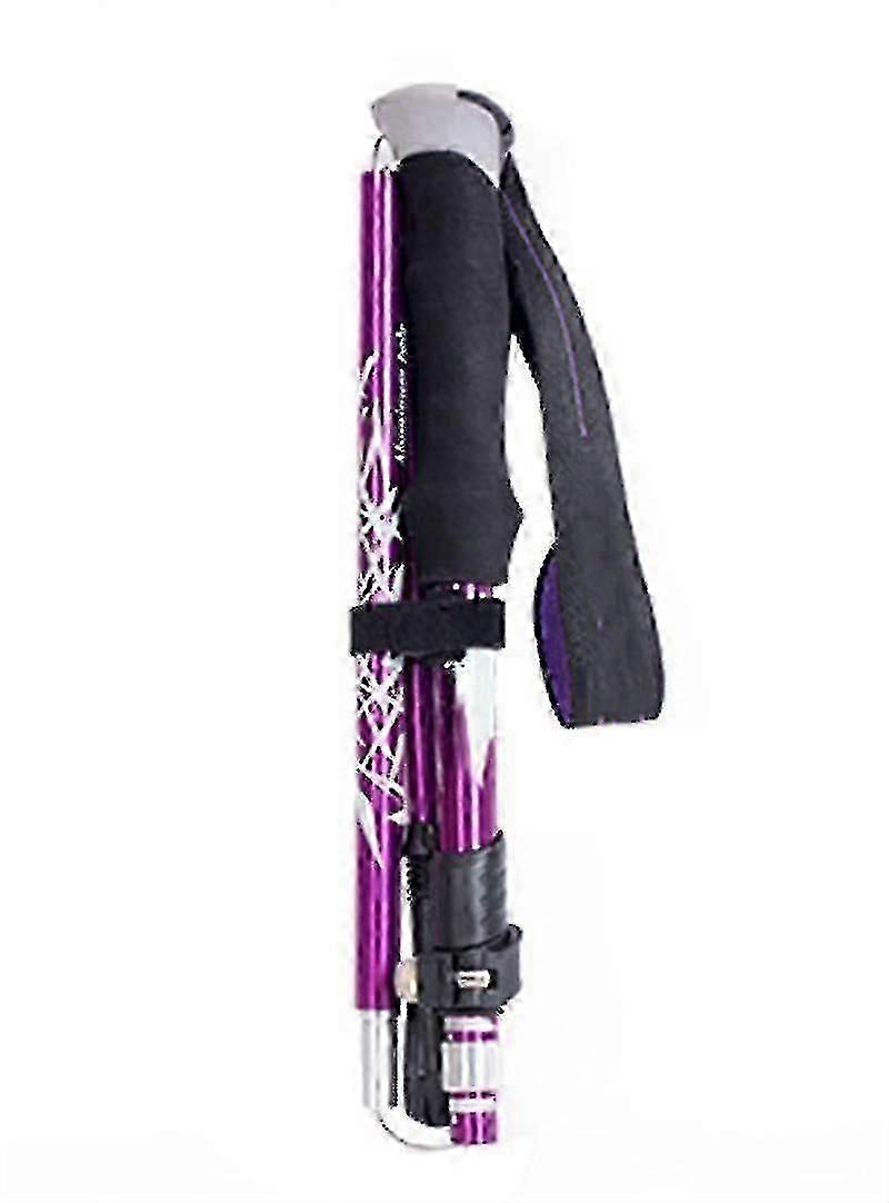 Pair Of Adjustable Telescopic Nordic Walking Poles - Various Colors To Choose From (short, Purple)