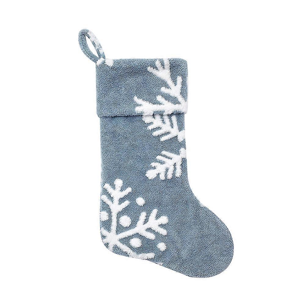 Christmas Party Decorations Stocking Socks Shape Sky-Blue 55x20cm 1Pack
