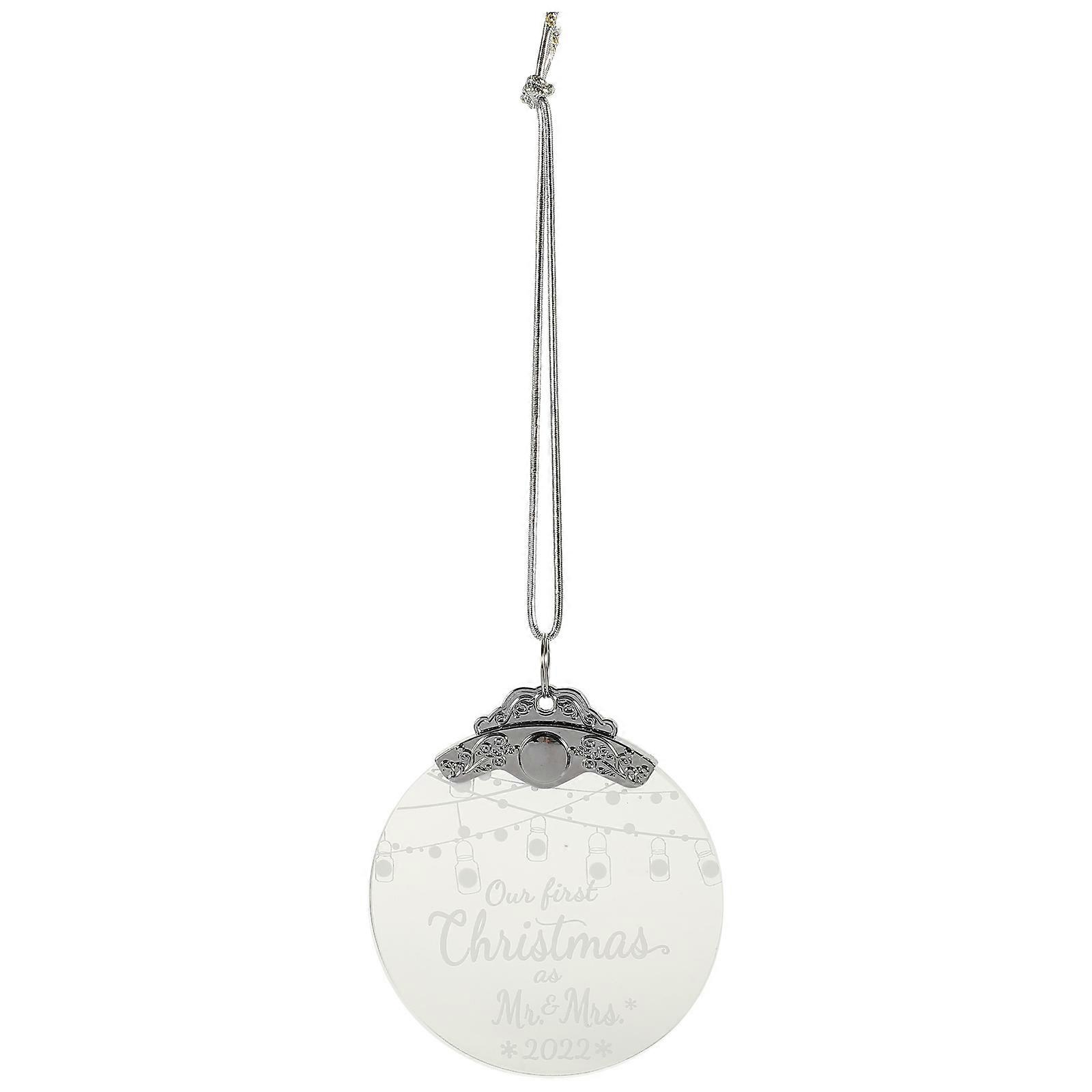 Unique Ornaments Christmas Tree Pendants New Couple Style Glass 8.5cm x 7.5cm x 0.5cm Background Photo Prop 1Pcs