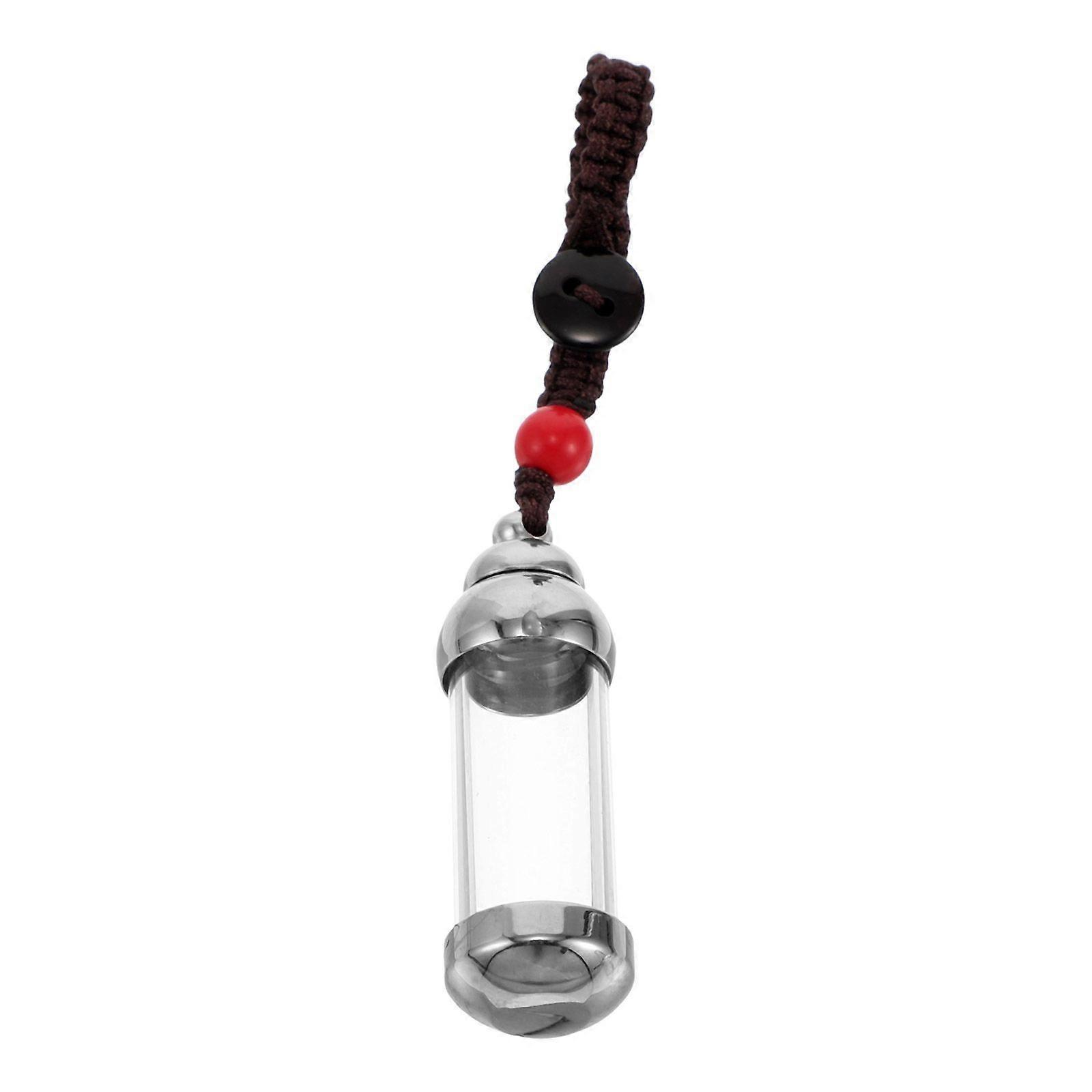 Tiny Glass Jars Keychain For Fetal Hairs Decorative Small Bottles Key Chain Pendant For Women Unique Keepsake Bottle Keyring