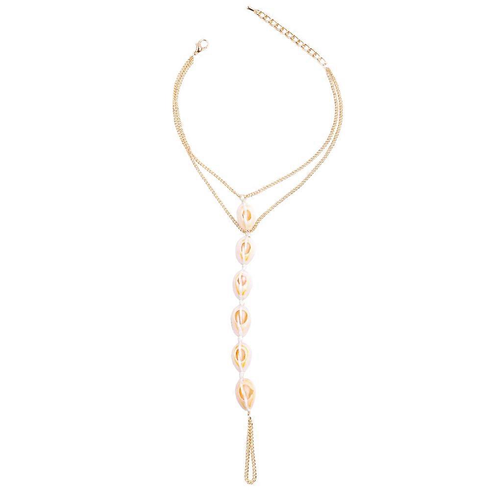 Women Anklets Golden Iron Anklet Chain Style Beach Activities About 20x6x8cm M 1Pc