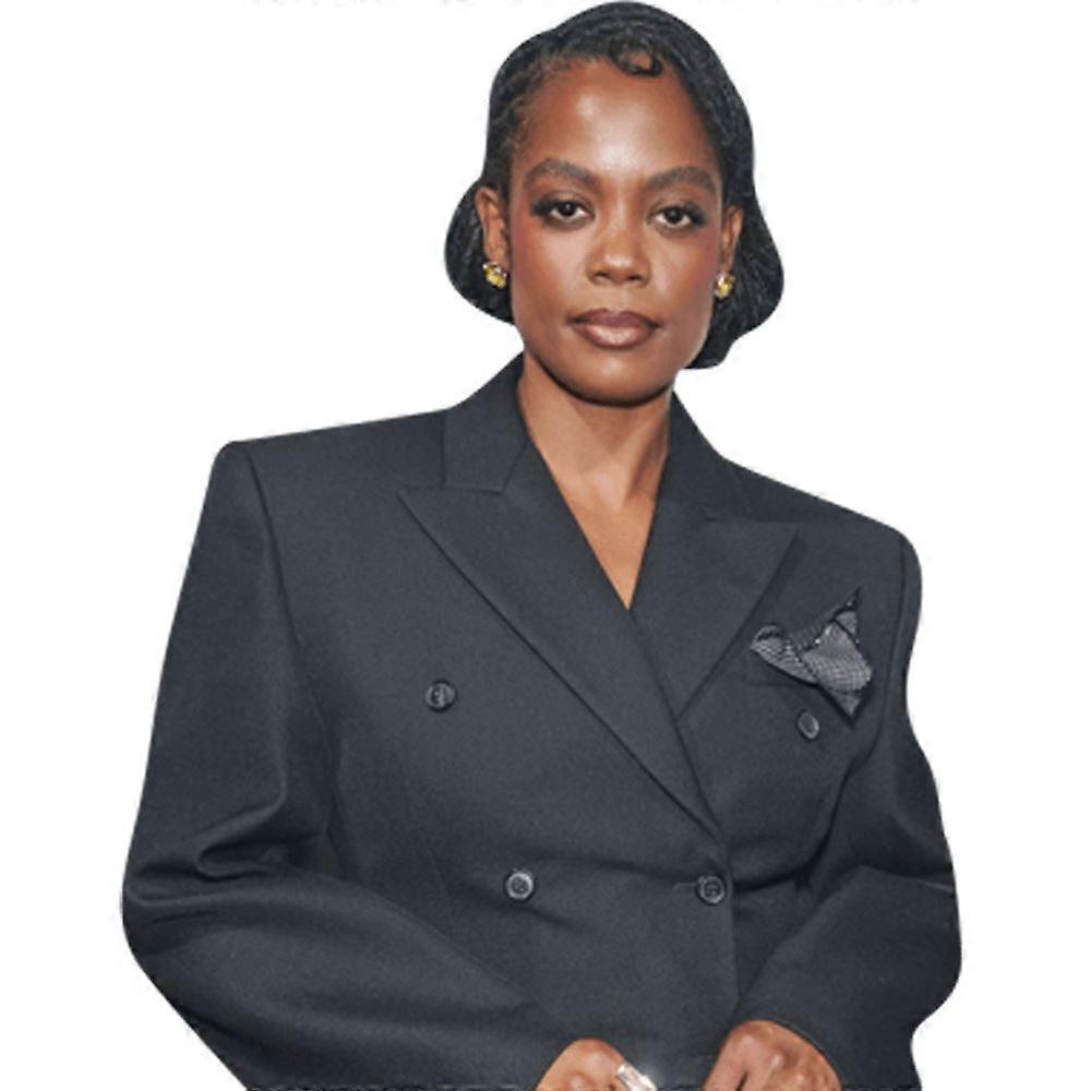 Novi Brown (Black Suit) Half Body Buddy Cutout