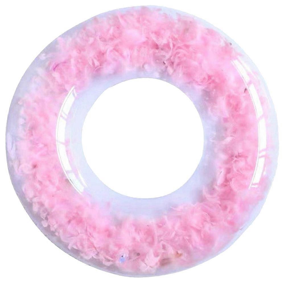 Adults Swim Ring Transparent Floating Pool Accessory for Picnic 80cm 1Pack