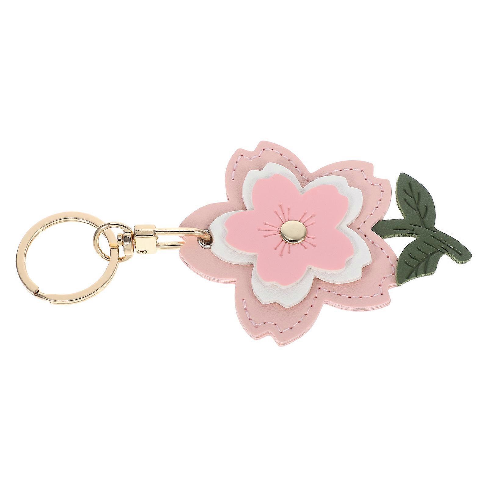 Flower Keychain Aesthetic Flower Style Tracer Protective Case For Car Keys Bag Accessories Charms Travel 1Pcs