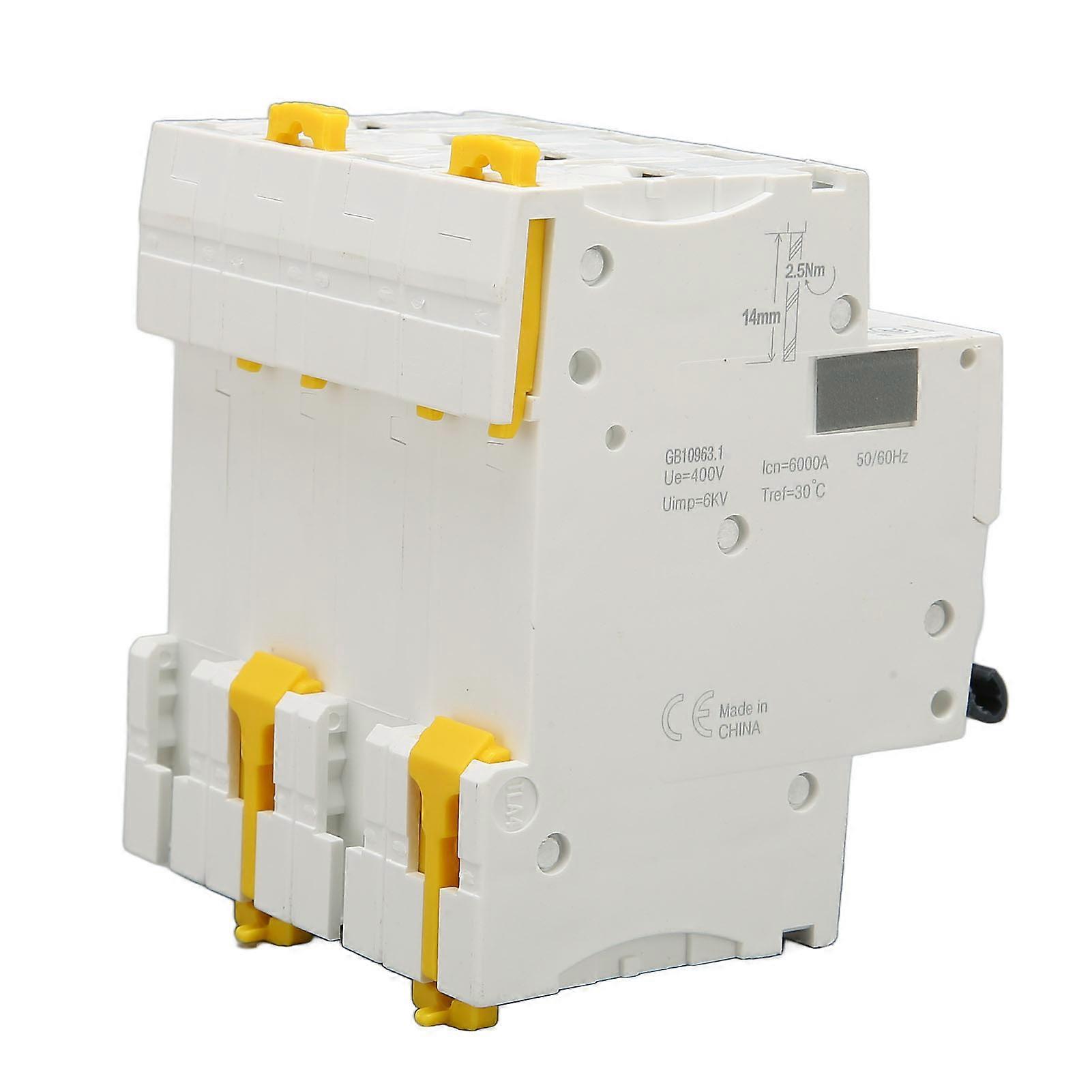 PA66 Miniature Circuit Breaker, Flame Retardant Case, 4P Automatic Circuit Breaker for Commercial Building, AC 400V 16A
