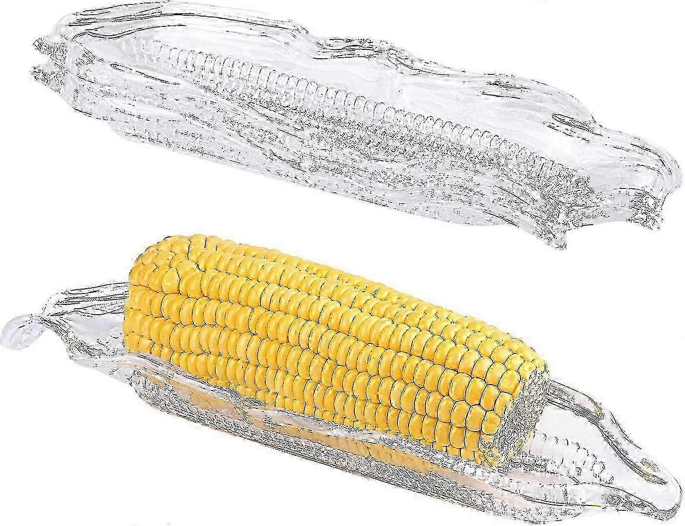 3 Pack Corn Trays Plastic Corn Dishes Service Tray Transparent Cob Dinnerware for Butter Corn Edition 0620