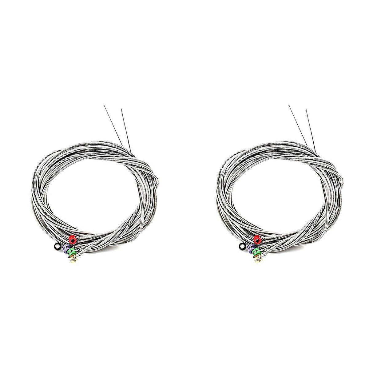 Set of 10 Pcs Stainless Steel Strings with Color Ball Ends for 5 String Electric Bass Guitar Replace