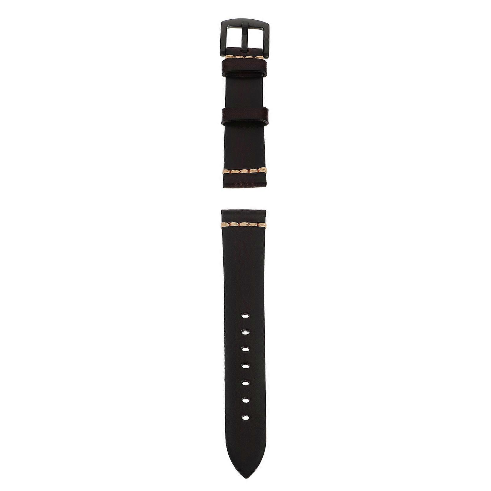 Brown Watch Strap with Pin Buckle Adjustable and Comfortable for Decoration 20mm