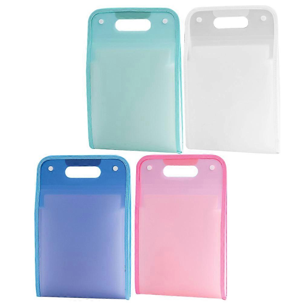 Large Capacity File Organizer Folder Organizer Study Green Plastic 4Set