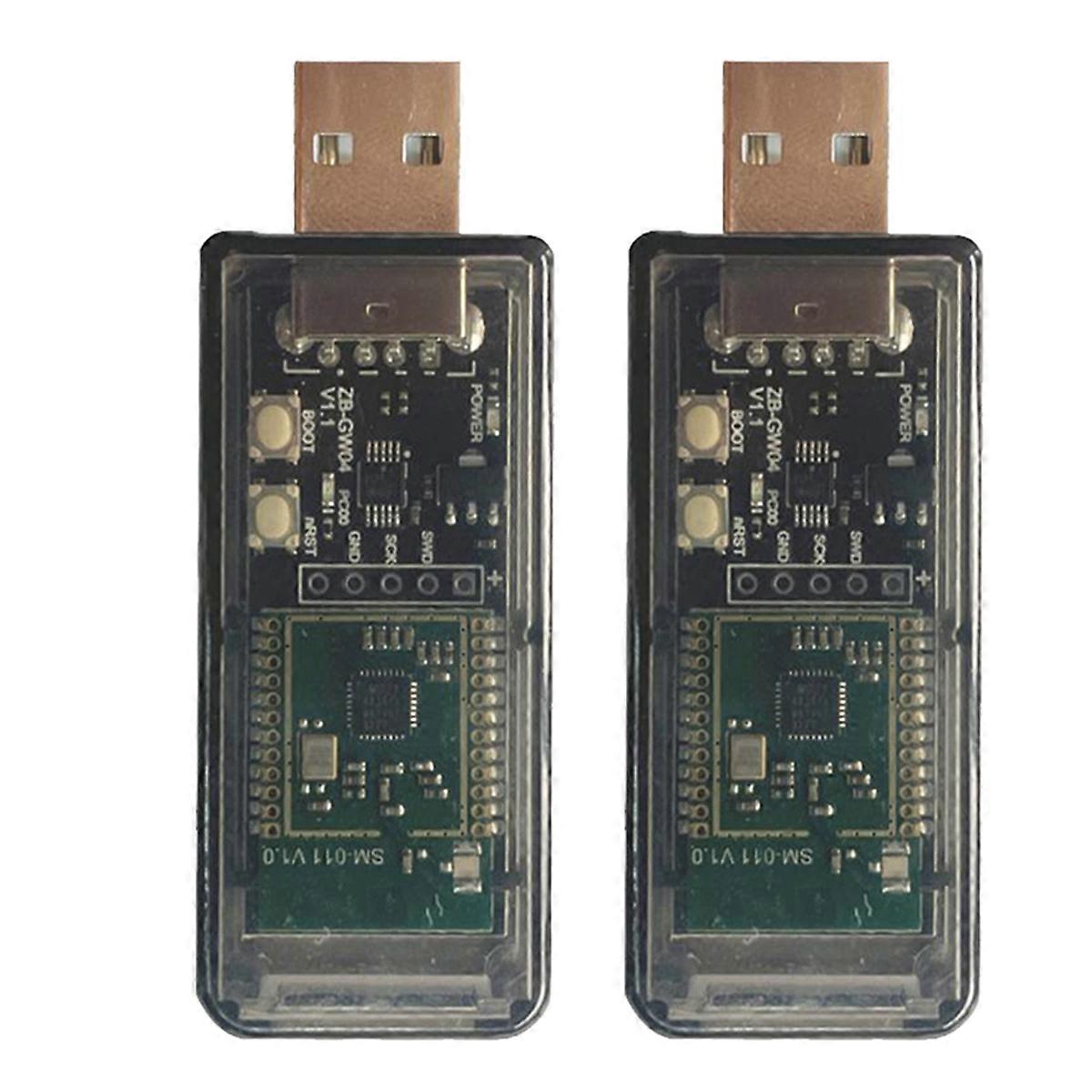 2X ZigBee 3.0 Silicon Labs Mini EFR32MG21 Universal Open Source Hub Gateway USB Dongle Chip Module Z
