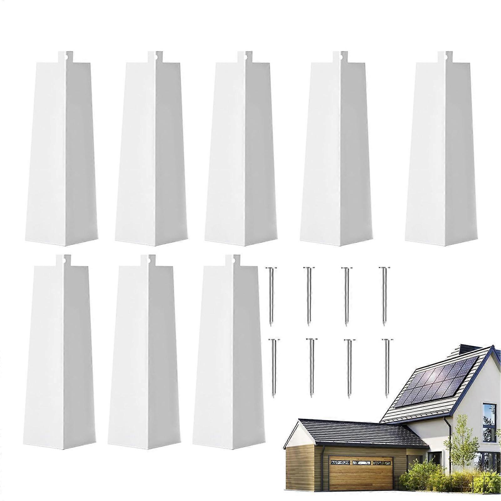 Corner Trim Protection, 8x Metal Track Plates for Industrial Materials, Exterior Coating, Nail-Enhanced Design