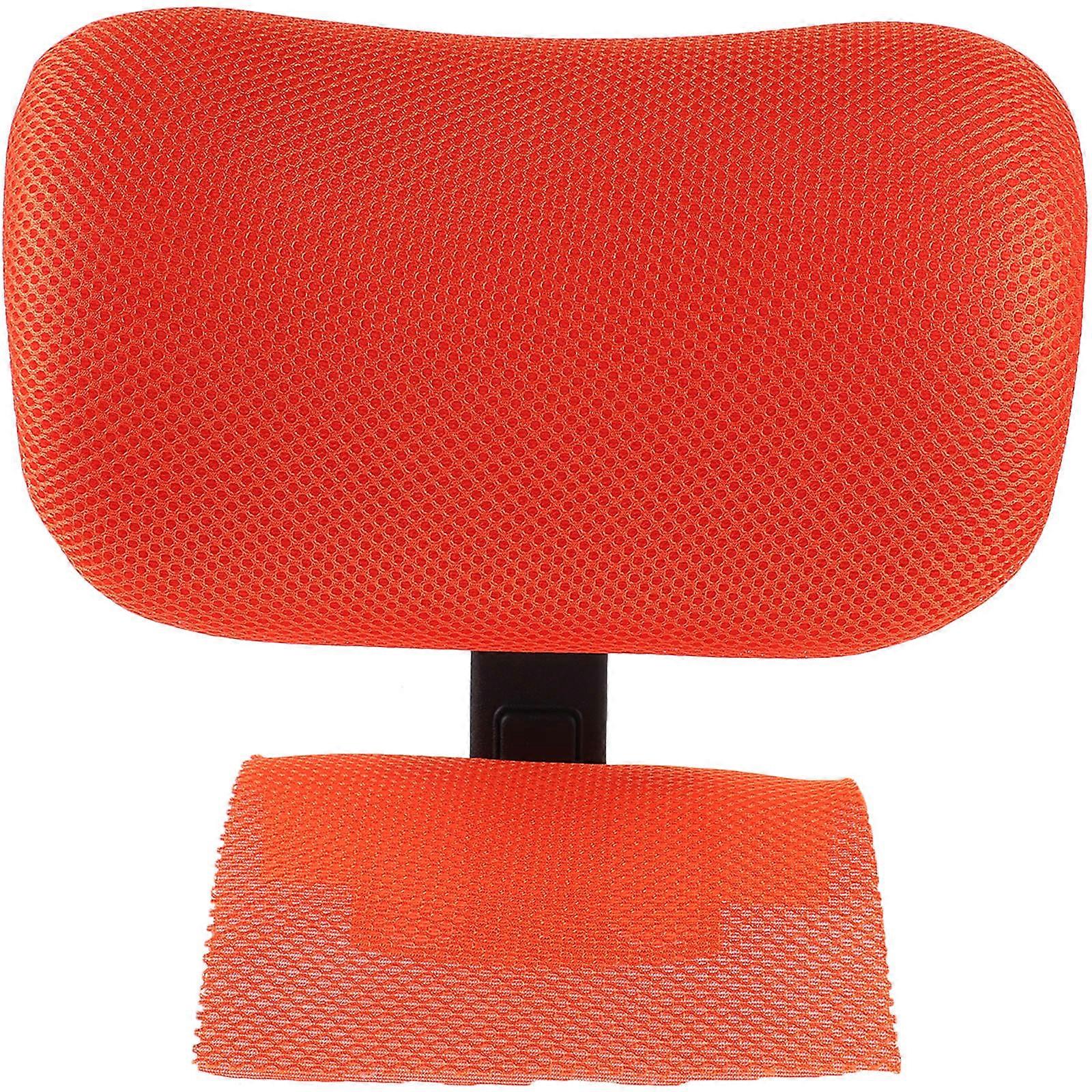 Comfortable Chair Headrest Computer Chair Head Pillow Office Use Orange Oval 1Set