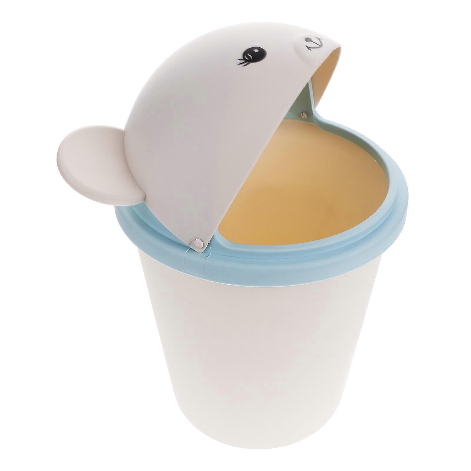 Plastic Desktop Garbage Bin Office Trash Bin Convenient Waste Disposal Office Desk Sky- -Shaped 1Set