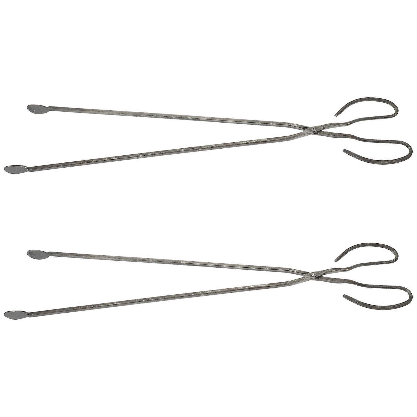 2 pieces of garbage clamps Highquality durable grill and fireplace tongs with ergonomic for effortless handling garbage for indoors
