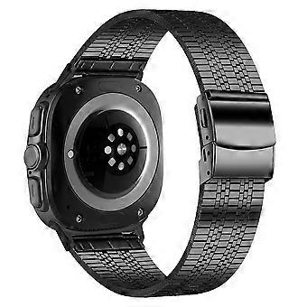 Watch Band For Samsung Galaxy Watch Ultra 2 Watch8 44mm 40mm Watch8 Classic 43mm 47mm 5-Bead Black S