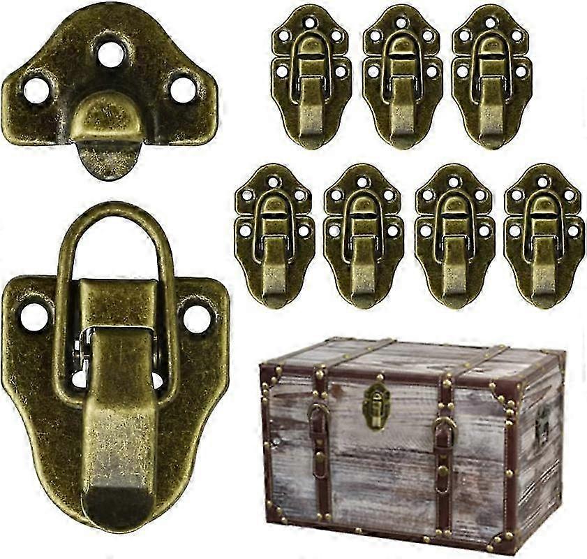 8 Pack Retro Style Ancient Antique Box Buckle Lock Case Lock Latches Buckle for Toolbox Suitcase 2025