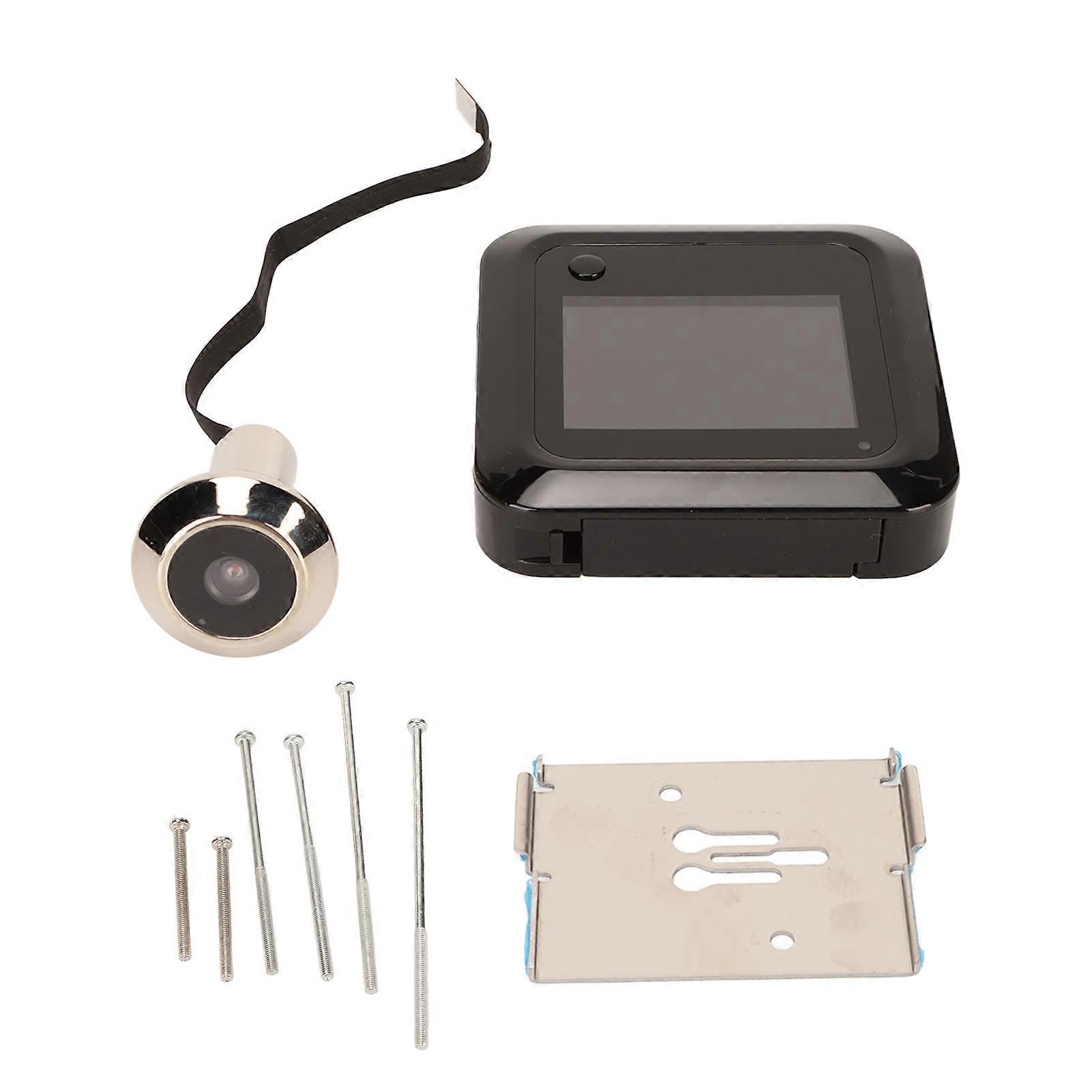 Sonnette vidéo domestique grand angle 145 degrés, écran LCD numérique 2,4 pouces, caméra de sécurité pour la maison 0,3 MP