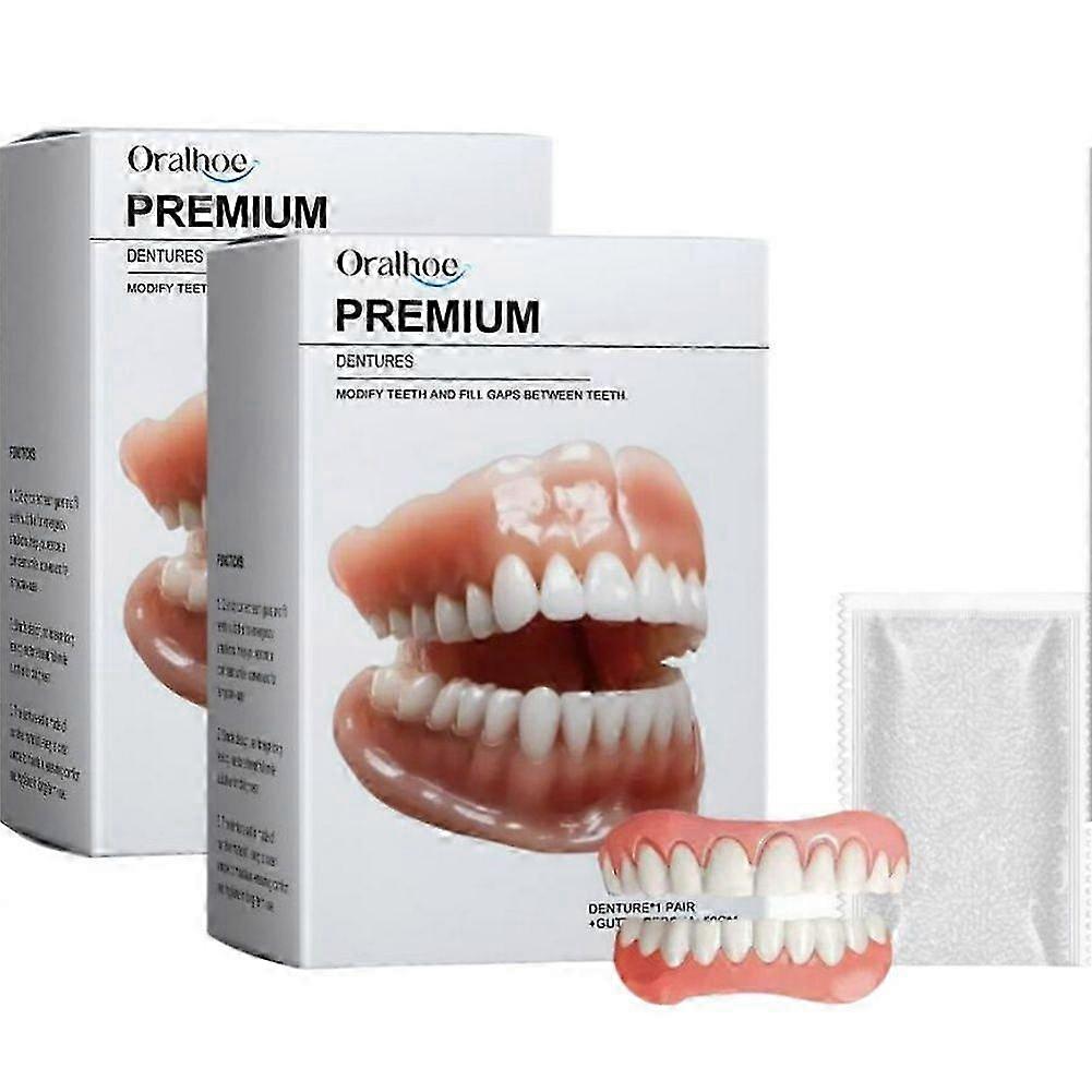 Premium Custom Dentures,Smileasego Dentures False Teeth Set