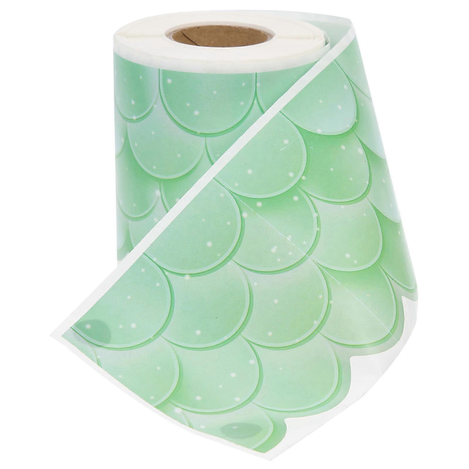 Classroom Bulletin Board Trim Self-Adhesive Round Wavy Patterns Paperboard Visual Effects Enhancement 1Set