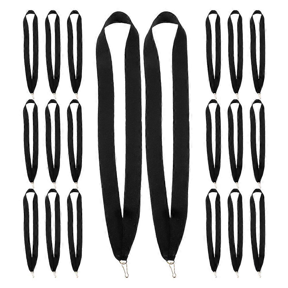 Here's a refined and professional product description based on your input:
**20pcs Black Sports Medal Lanyards with Snap Clips – Comfortable &