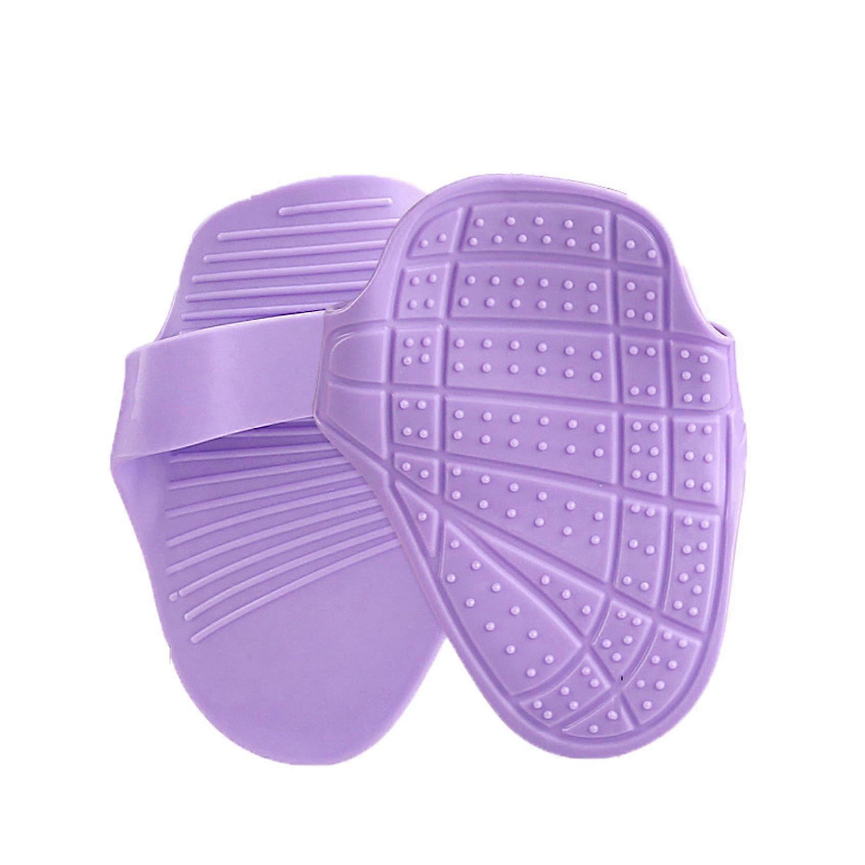 Fitness Gloves, Silicone Workout Gym Gloves, NonSlip Grips for Cross Training (Purple)