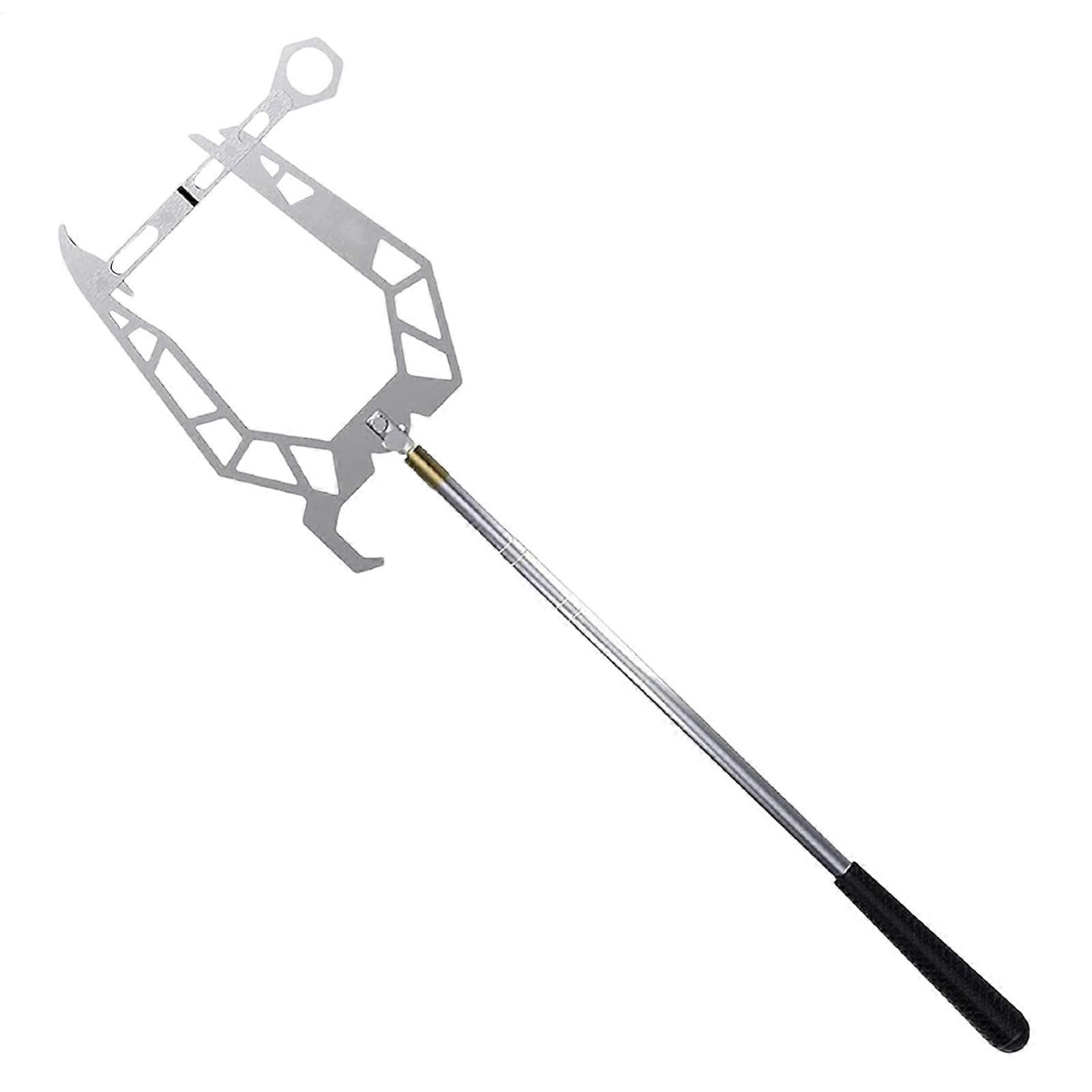 Boat hook for docking, boat mooring rope hook, dock hook cable guide, Utype telescoping automatic boat holder attachment for fishing.