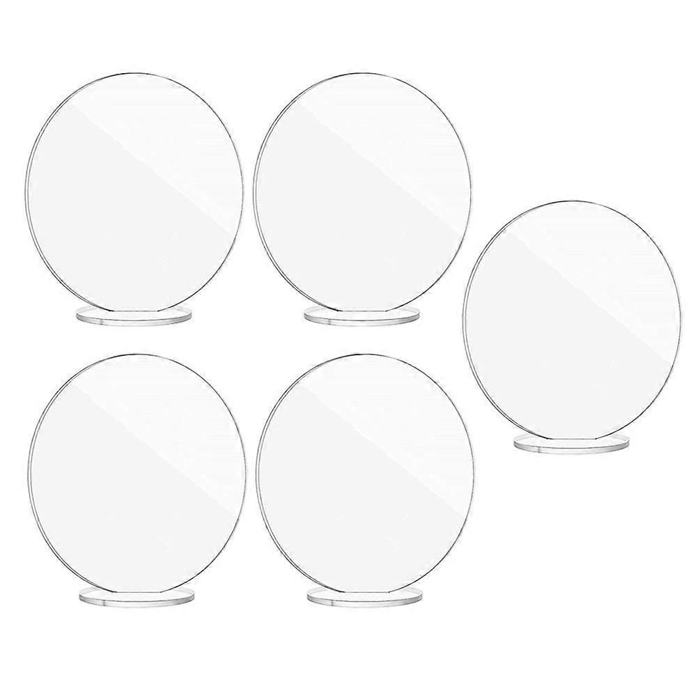 Place Cards For Wedding Reception Acrylic Transparent Round Display Table Numbers 5Pack