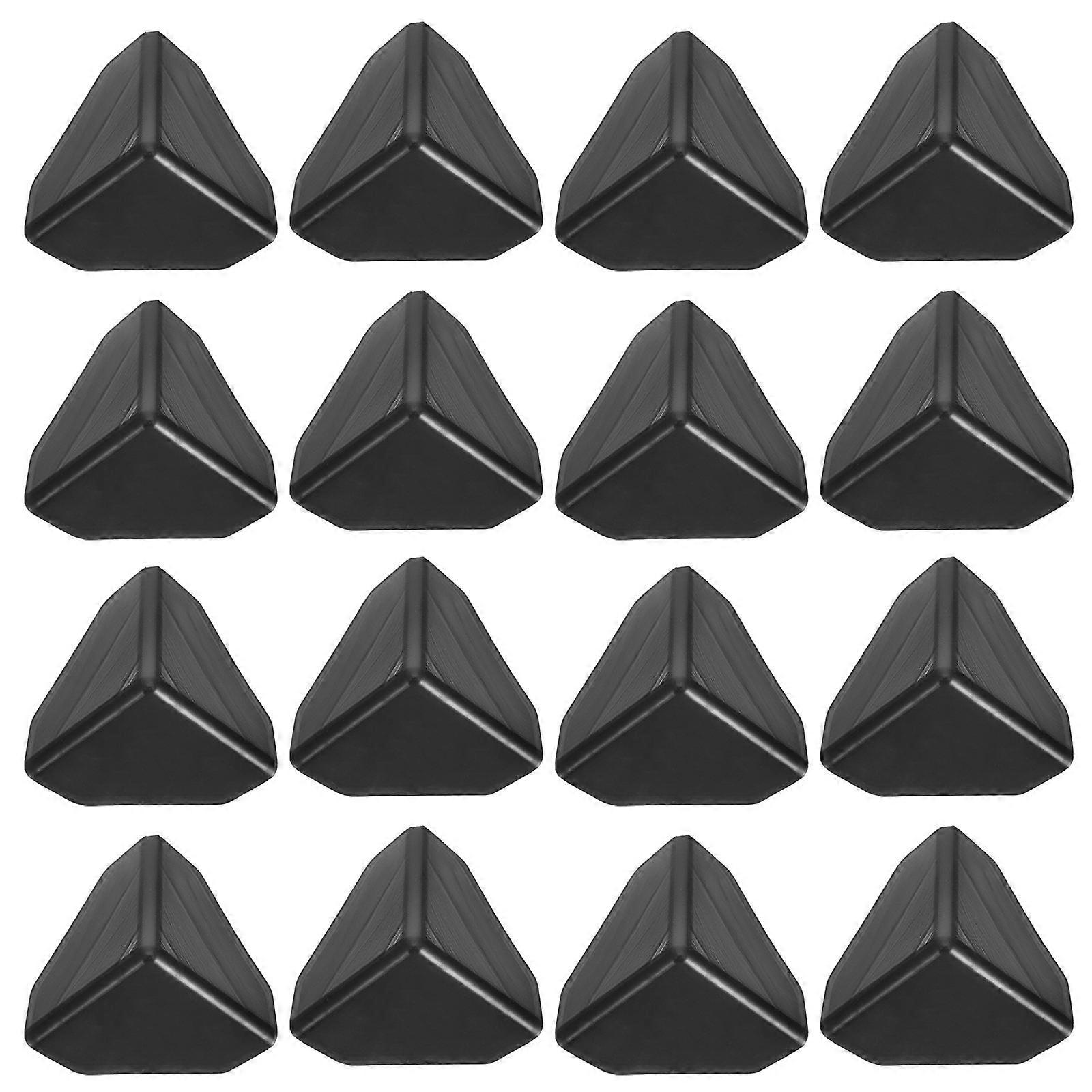 Box Corner Protector Black Plastic Cushion for Furniture 100Pcs