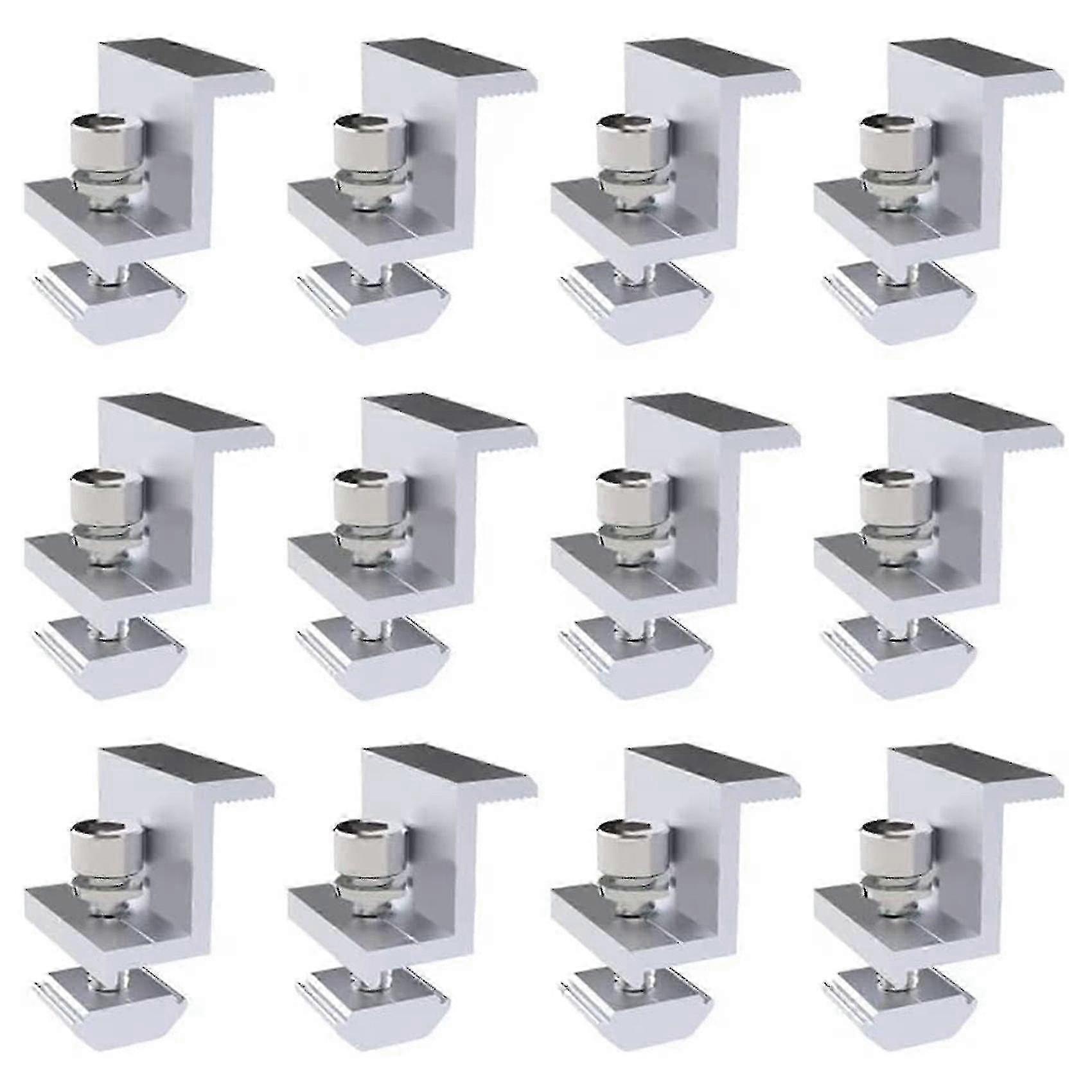 12pcs Solar End Solar Panel Mounting Brackets,adjustable Pv Photovoltaic Mounting Bracket Z hwy