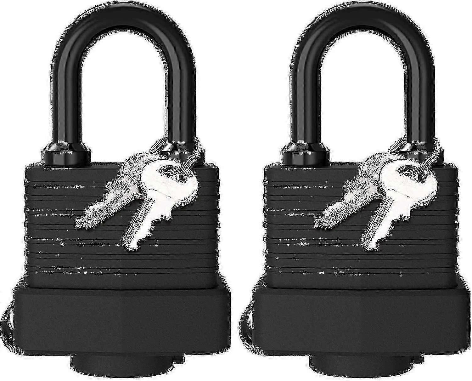 Waterproof Padlock Key Set, [2 Pack] [4 Keys] 40mm